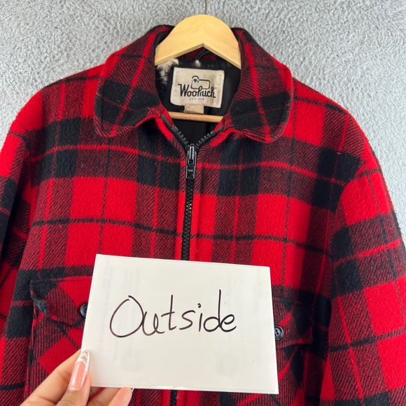 Vintage Woolrich Mackinaw Buffalo Plaid Wool Hunting Jacket Size Large - Picture 10 of 10